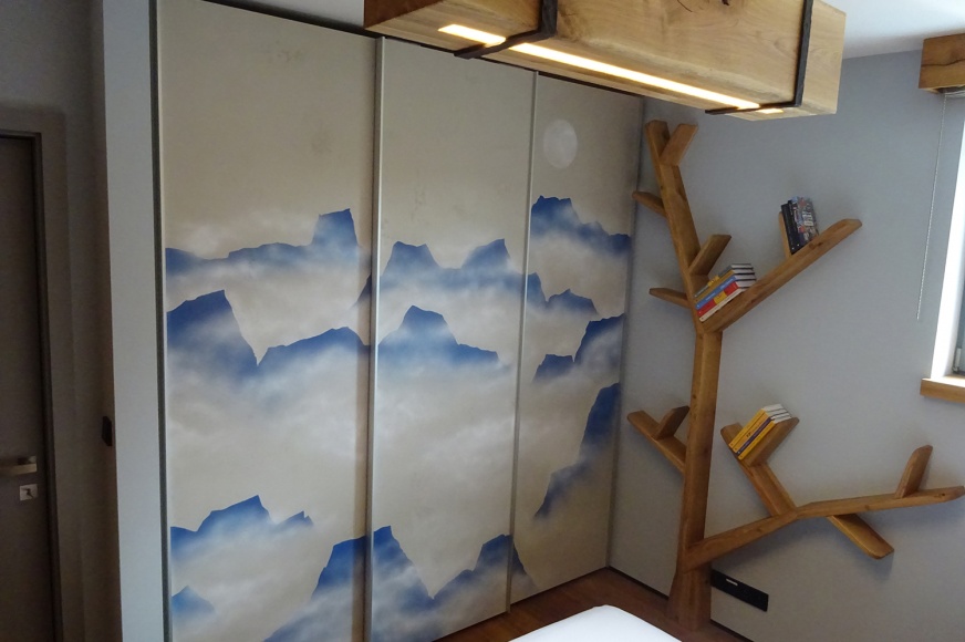 malba na zakázku japonský styl design apartmánu