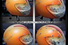 Airbrush lakování vlastní design helmy