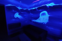 UV graffiti malby na zakázku podmořský svět medůzy