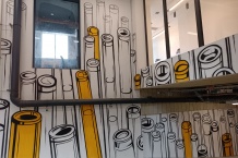 Graffiti malby sprejem na zakázku. Mural street art.