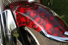 Airbrush motorky celolak na chopper.