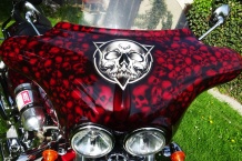 Airbrush motorky celolak na chopper.