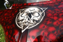 Airbrush motorky celolak na chopper.